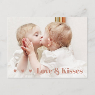 Postal Foto Valentine de amor y besos