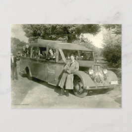Postal Foto vintage del viaje en autobús escolar