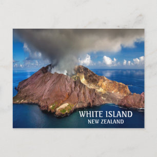 Postal Foto Volcán White Island Nueva Zelanda