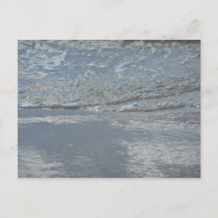 Postal Fotografía abstracta de agua lamiendo la playa