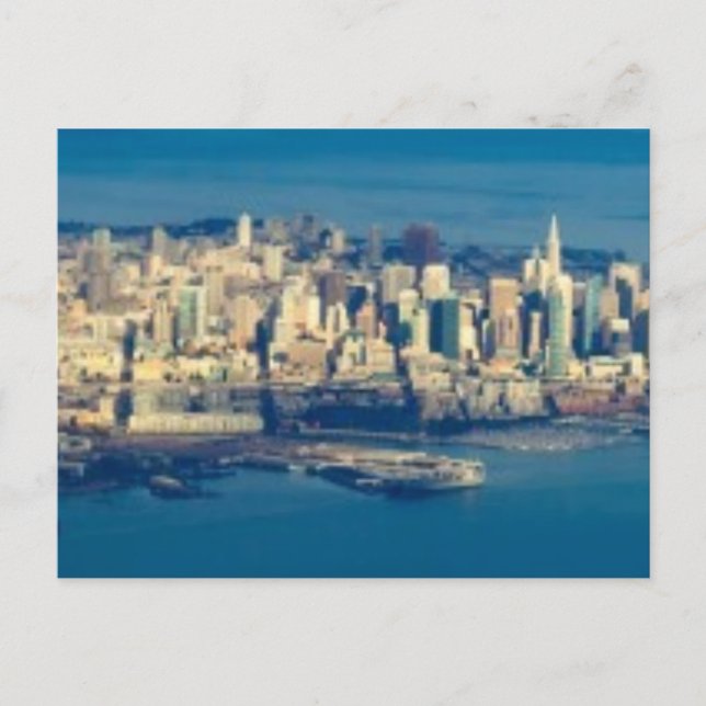 Postal Fotografía aérea de la bahía de San Francisco (Anverso)