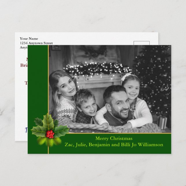 Postal Fotografía automática en blanco y negro con Navida (Anverso / Reverso)