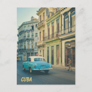 Postal Fotografía callejera de un coche clásico vintage e