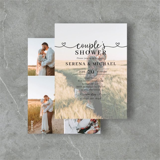 Postal Fotografía Calligraphy Couples Shower (Subido por el creador)