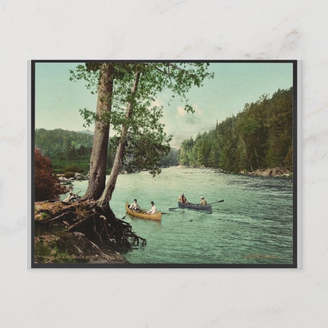 Postal Fotografía clásica de la cadena montañosa Adironda (Anverso)