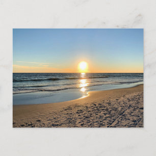Postal Fotografía Costera de la Puesta de Sol en Golden B