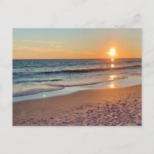 Postal Fotografía Costera de la Puesta de Sol en Golden B