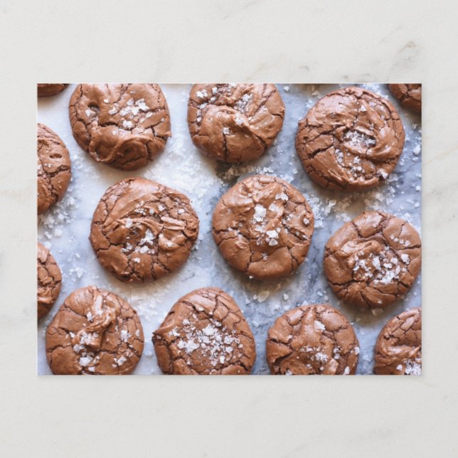 Postal Fotografía de alimentos Brownie Sea Salt Cookies (Anverso)