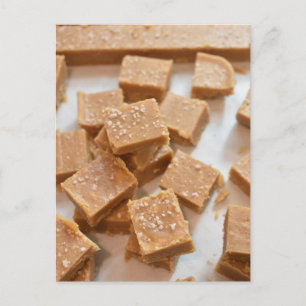 Postal Fotografía de alimentos Caramel Sea Salt Fudge