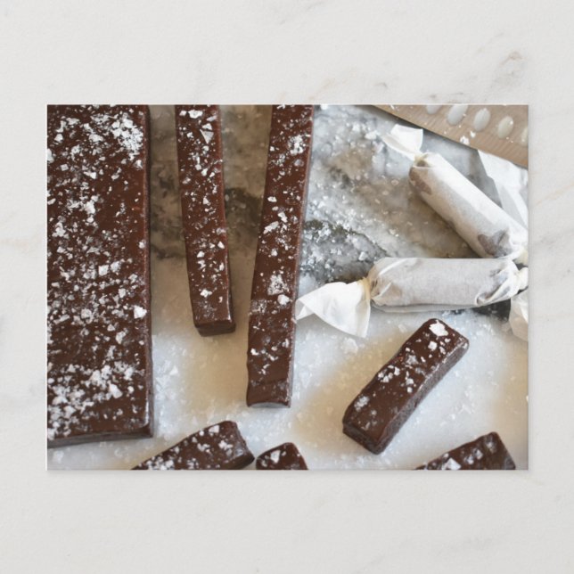 Postal Fotografía de alimentos Chocolate Sea Salt Caramel (Anverso)