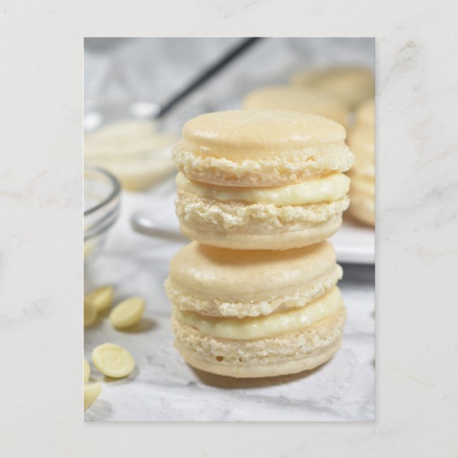 Postal Fotografía de alimentos Coco Blanco Chocolate Maca (Anverso)