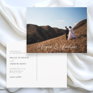 Postal Fotografía de boda moderna