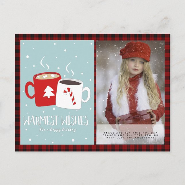 Postal Fotografía de Buffalo Navidad Año Nuevo Folkart Co (Anverso)