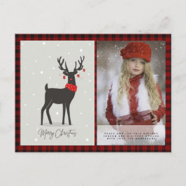 Postal Fotografía de Buffalo Xmas Año Nuevo Folkart Deer 