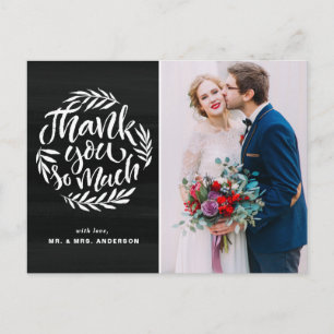 Postal Fotografía de caligrafía rusa Wreath Chalkboard Bo