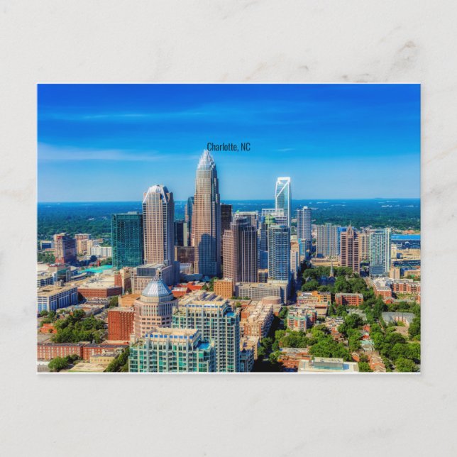 Postal Fotografía de Charlotte, NC (Anverso)