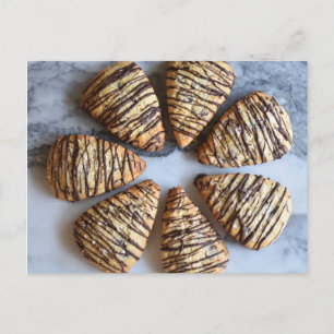 Postal Fotografía de comida Chip de chocolate Scone Britá