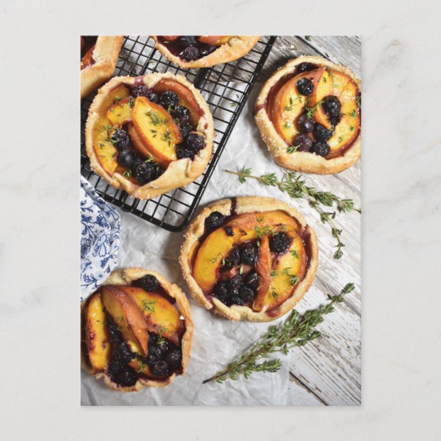 Postal Fotografía de comida Galettes de arándano azul (Anverso)