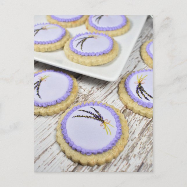 Postal Fotografía de comida Lavender Shortbread Cookies (Anverso)