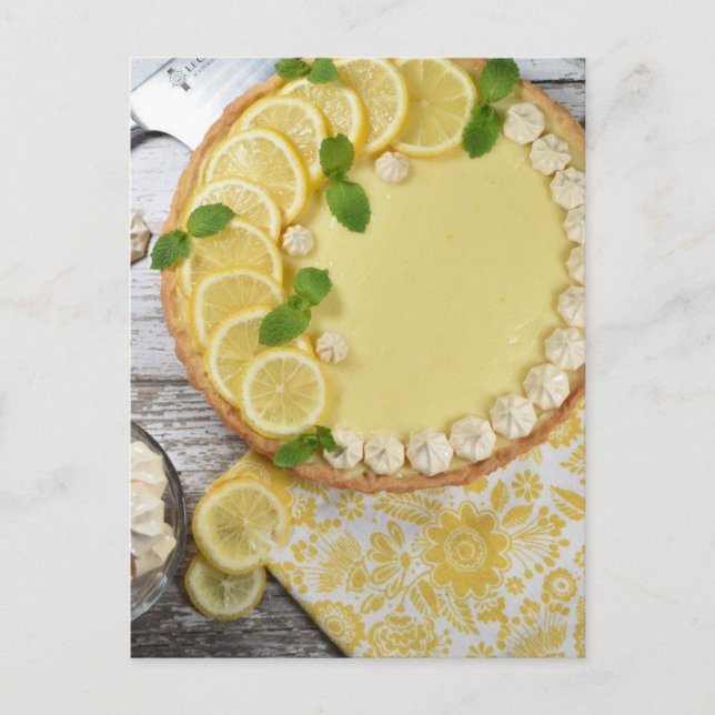 Postal Fotografía de comida Tarte au Citron Lemon Tart Pa (Anverso)