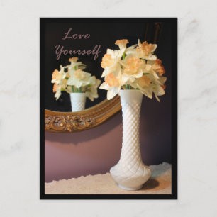 Postal Fotografía de Daffodil Bouquet "Ama a ti mismo"