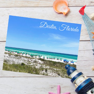 Postal Fotografía de Destin Florida Coast Beach Umbrellas
