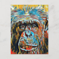 Fotografía de Digitaces del arte pop del chimpancé