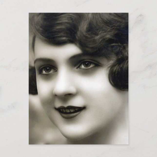 Postal Fotografía de época "Chica francés" (Anverso)