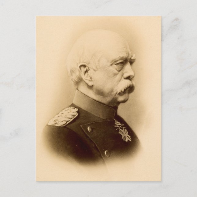 Postal Fotografía de época de Otto Von Bismarck (Anverso)