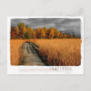 Postal fotografía de gratitud del día de otoño