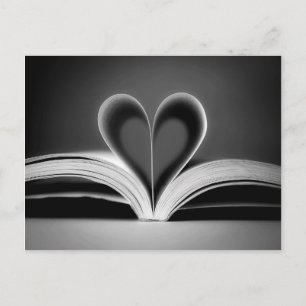 Postal Fotografía de Heart Book