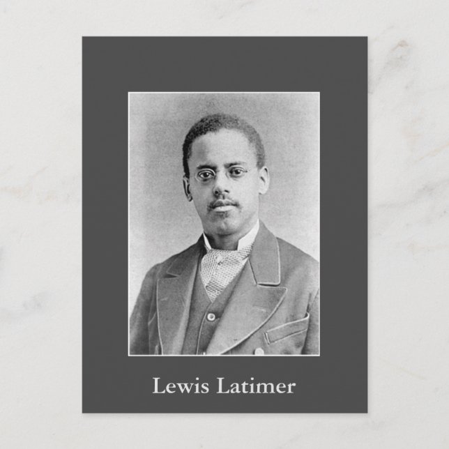 Postal Fotografía de Historia Negra del inventor Lewis La (Anverso)