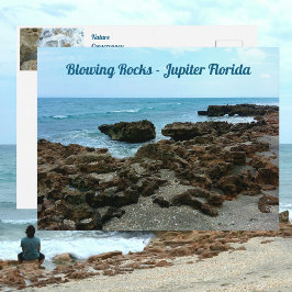 Postal Fotografía de Júpiter Florida sobre las Rocas