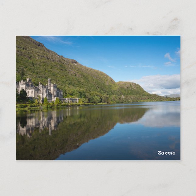 Postal Fotografía de la abadía de Kylemore en Connemara I (Reverso)