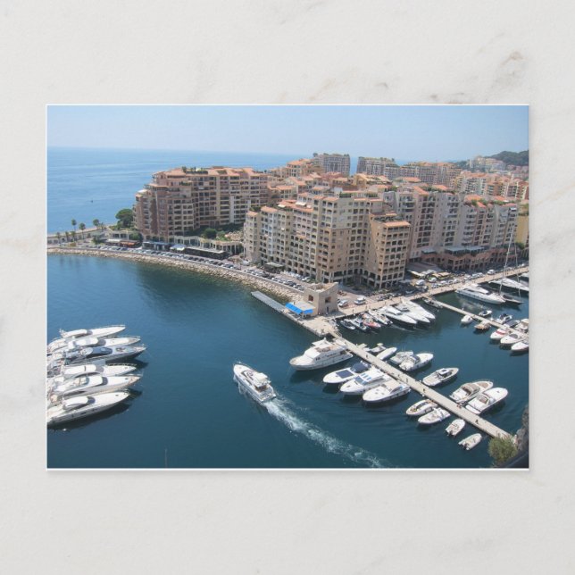 Postal Fotografía de la bahía del buque Monte Carlo (Anverso)