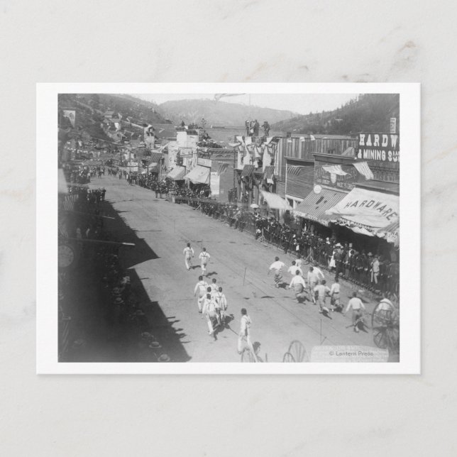 Postal Fotografía de la carrera de equipo de Hub y Hub Ho (Anverso)