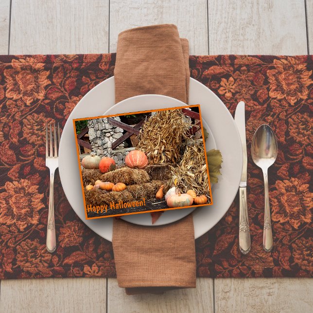 Postal Fotografía de la cosecha de calabaza de Halloween  (Subido por el creador)