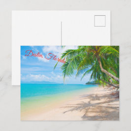 Postal Fotografía de la hermosa puesta de sol en la playa
