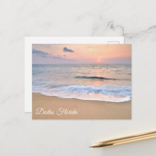 Postal Fotografía de la hermosa puesta de sol en la playa