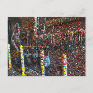 Postal Fotografía de la infame pared de goma de Seattle