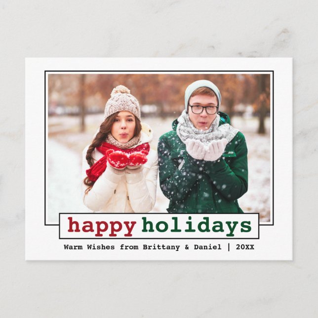 Postal Fotografía de la máquina de escribir de moda Font  (Anverso)