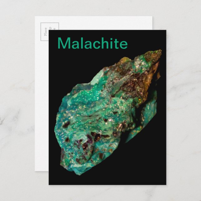 Postal Fotografía de la Naturaleza de la Roca Mineral Ver (Anverso / Reverso)