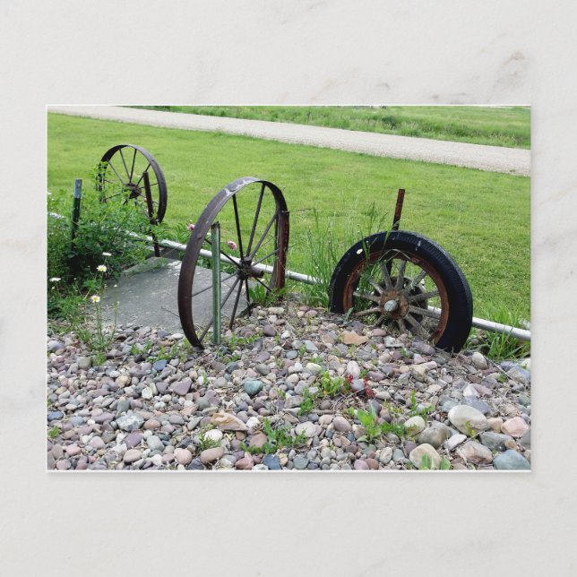 Postal Fotografía de la naturaleza del Wagon Wheels Rock  (Anverso)