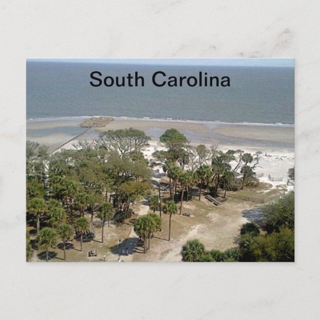 Postal Fotografía de la playa de Carolina del Sur (Anverso)