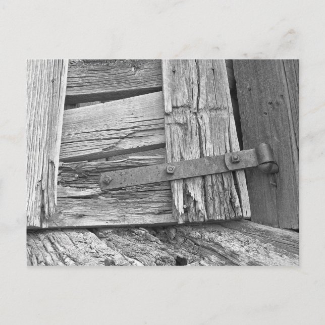 Postal Fotografía de la Puerta de Corral Dilapidated (Anverso)