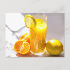 Postal Fotografía de limón y Naranjas sobre frutas