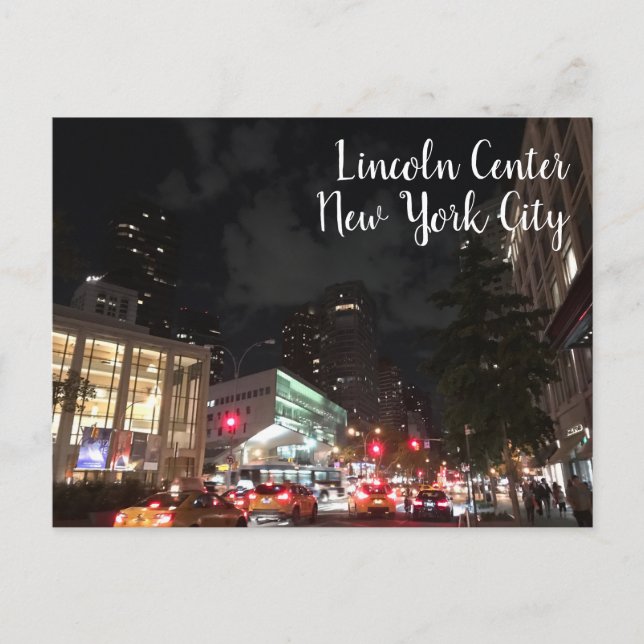 Postal Fotografía de Lincoln Center New York City NYC (Anverso)