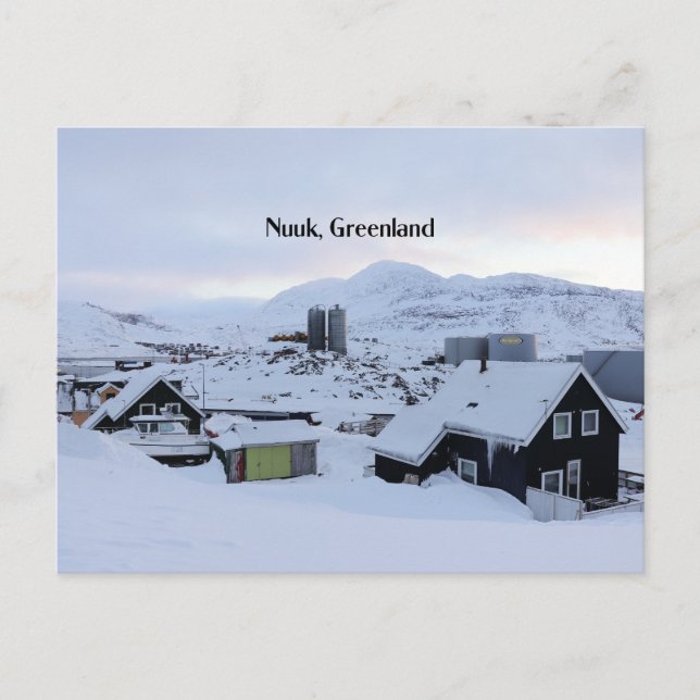 Postal Fotografía de Nuuk, Groenlandia (Anverso)
