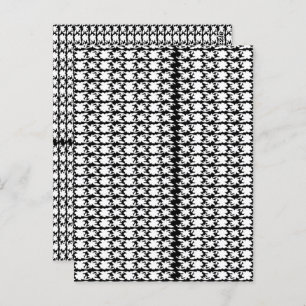 Postal Fotografía de patrón blanco y negro cautivante