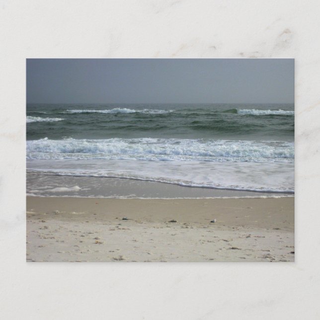 Postal Fotografía de Playa en Gulf Shores Alabama (Anverso)
